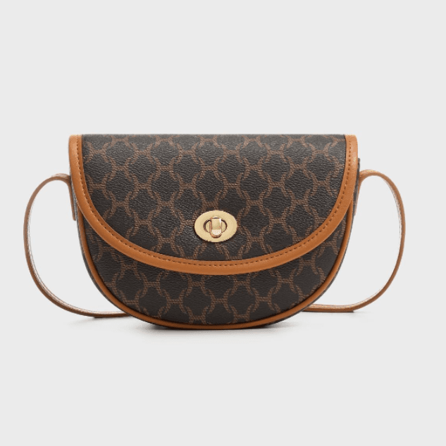 Hotend Light Luxury High-End Caramel Monogram Saddle Bag