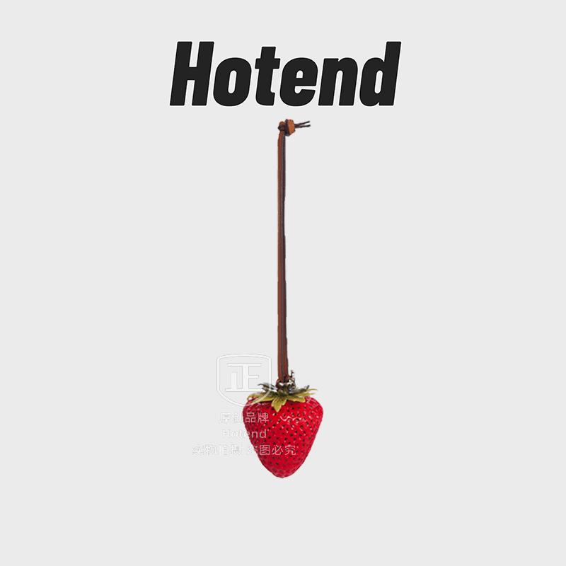 Crimson strawberry pendant