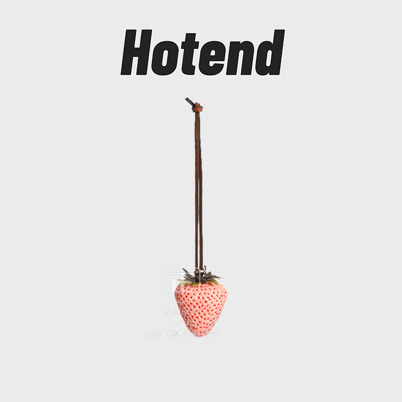 Coral pink strawberry pendant