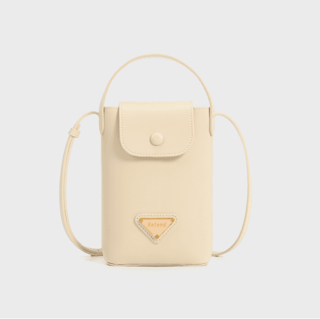 Hotend High-end Solid-color Phone Bag Creamy White